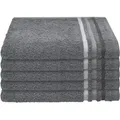 Produktbild: Schiesser Gästetuchset Skyline Color - 5-teilig - 30 X 50 Cm - Dunkelgrau