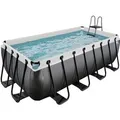 Produktbild: Exit Black Leather Pool Schwarz 400 x 200 x 122 cm m. Sandfilterpumpe