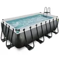 Produktbild: Exit Toys - Exit Black Leather Pool 400x200x122cm Mit Sandfilterpumpe - Schwarz