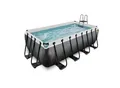 Produktbild: EXIT Black Leather Pool 400x200x122cm mit Sandfilterpumpe - schwarz