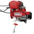 Produktbild: CROSSFER Elektrische Seilwinde mit Laufkatze HDGD-800 Hebeleistung 400/800 Kg Seilzug mit Fahrwerk 12 Meter Stahlseil 230V