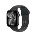 Produktbild: Apple Watch Series 11 GPS 46mm Diamantschwarz Aluminium Case mit schwarzem Sport... MEUX4ZR/A