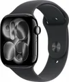 Produktbild: Apple Watch Series 11 GPS 46mm Aluminium diamantschwarz mit Sportarmband M/L schwarz