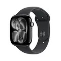 Produktbild: Apple Watch Series 11 GPS 46mm Aluminium Gehäuse Diamantschwarz mit Sport Band Schwarz- M/L