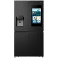 Produktbild: Hisense Multi-Door, Schwarz, Metall, 4 Schublade(n),4 Schublade(n) Schubladen, E, 91.4x178.5x72.5 cm, Abtauautomatik, LED-Innenbeleuchtung, Warneinrichtung bei geöffneter Tür, No-Frost, Temperaturanzeige, Eiswürfelbereiter, Anti-Fingerprint-Beschichtung, Super-Kühlen, Urlaubsschaltung, Null-Grad-Zone, LED-Display, höhenverstellbare Füße, Wasserspender, Crushed Ice, Eiswürfelspender, WLAN-Steuerung, Küchen, Küchenelektrogeräte, Kühl- & Gefrierschränke, Kühlschränke, Standkühlschränke
