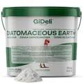 Produktbild: GiDeli Kieselgur 10kg im Eimer - Diatomeenerde Hühner vor Parasiten Schützen - Silikatpulver mit Vielseitigen Anwendungsmöglichkeiten - Naturpulver Keine Künstlichen Zusatzstoffe
