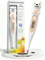 Produktbild: scala SC 44 flex Digitales Fieberthermometer Baby & Kinder – 10 Sek. Messzeit, flexible Spitze, Fieberalarm, wasserdicht – oral, rektal & axillar – Eisbär Motiv