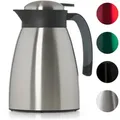 Produktbild: Blumtal Thermoskanne, Edelstahl, Metall, 1 L, Rund, Ausgießen per Knopfdruck, Kaffee & Tee, Kannen, Thermoskannen