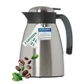 Produktbild: Blumtal Thermoskanne 1l - BPA-freie Teekanne mit Quick Tip Verschluss - auslaufsichere Kaffeekanne thermo für langanhaltende Isolation/Thermoskanne Tee - Kaffekanne - Tee Thermoskanne Edelstahl Silber