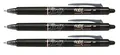 Produktbild: PILOT Frixion Clicker 1.0 3er Set schwarz