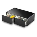 Produktbild: Caso Sound & Cool Black, Soundbar und Lounge-Tisch mit Lademöglichkeiten, Bluetooth, USB, klangvoller Sound, LED-Beleuchtung, Zwei Kühlfächer (insg. 135 l), individuell einstellbarer Temperatur