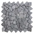 Produktbild: DIVERO 9 Fliesenmatten Naturstein Mosaik aus Marmor für Wand und Boden grau á 35 x 35 cm