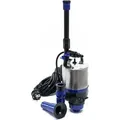 Produktbild: Wiltec Edelstahl Springbrunnenpumpe 50 W 1750 l/h, max. Fontänenhöhe 1,6 m, Teichpumpe inkl. 3 Aufsätze für verschiedene Fontänen, Aquariumpumpe