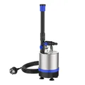 Produktbild: Wiltec Edelstahl Springbrunnenpumpe 50 W 1750 l/h, max. Fontänenhöhe 1,6 m, Teichpumpe inkl. 3 Aufsätze für verschiedene Fontänen, Aquariumpumpe
