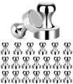 Produktbild: TIDEVAN 20 Stück Extrastarke Neodym Magnete, 12X16mm für Magnettafel, Pinnwand, Büro, Schule, Kühlschrank, Stecktafel