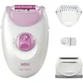 Produktbild: Braun 3-031 Silk-epil Epilierer weiß/rosa kabelgebunden 20 Pinzetten Smartlight