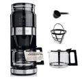Produktbild: Barista Kaffeemaschine mit Mahlwerk Filterkaffeemaschine mit Glaskanne, 900W, mit Mahlwerk, LED-Touchdisplay & Timerfunktion für bis zu 10 Tassen