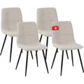 Produktbild: Albatros Esszimmerstühle 4er Set BORA Beige - Komfortabler Polsterstuhl für Modernes und Stilvolles Design am Esstisch - Küchenstuhl oder Stuhl ... - Beige