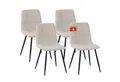 Produktbild: Albatros International Esszimmerstuhl Esszimmer Stühle 4 er Set BORA, Stuhl Stühle Esszimmerstühle, Küche (4er Set, Beige, Stoff Bezug), Küchenstuhl Küchenstühle Essstühle für den Esstisch Ess Stühle