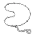Produktbild: SilberDream Fußkette für Damen 925 Silberschmuck Herz offen 26cm SDF2096