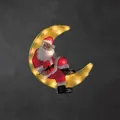 Produktbild: Konstsmide 2860-010 LED Fenster Bild Weihnachts Deko Weihnachtsmann im Mond