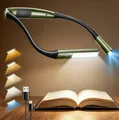 Produktbild: Glocusent Leselampe Hals, Erhöhte Helligkeit Leselampe Buch, 360° Leselicht | Aufladbar 100 Std, 5 Helligkeits- und Farbstufen, Stufenlose, Unabhängige Einstellung Links und Rechts Buchlampe für Stricken