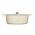 Produktbild: Fissler Moments Collection Gusseisen-Bräter, Elfenbeinweiß, Oval, 33 cm, Emailliert