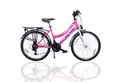 Produktbild: Talson Cityrad 26 Zoll Cityrad, 21 Gang Shimano, Kettenschaltung, mit Beleuchtung nach StVZO und Gepäckträger Rosa