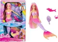 Produktbild: Barbie Meerjungfrau Puppe Farbwechsel Zubehör Pinkhaar Kinder Spielset HRP97