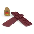 Produktbild: FUX 100 Stück Abstandshalter 100mm x 24mm x 1mm-6mm | Made in Germany | Unterlegplatten, Distanzklötze aus Kunststoff, Abstandhalter (Dicke: 3mm)
