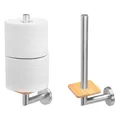 Produktbild: bremermann Bad-Serie PIAZZA BAMBUS – Ersatzrollenhalter aus Edelstahl & Bambus