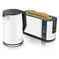 Produktbild: Arendo Frühstücks-Set, 2-Scheiben Langschlitz-Toaster/Wasserkocher 1,5L, Weiß