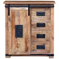 Produktbild: Mr. Deko Kommode, Braun, Holz, Echtholz,Mangoholz, Holz Optik, 4 Schubladen, einzeln stellbar,Rechteckig, eckig, 90x100x45 cm, Wohnzimmer, Kommoden & Sideboards, Kommoden