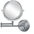 Produktbild: Kleine Wolke Kosmetikspiegel Brilliant Mirror mit 5-facher Vergrößerung und LED Beleuchtung, Größe: 25 x 27 x 3,5 cm, Material: Metall/Glas/LED