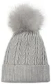 Produktbild: styleBREAKER Bommelmütze Feinstrick Bommelmütze mit Zopfmuster (1-St)