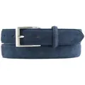 Produktbild: BELTINGER Ledergürtel Gürtel aus Veloursleder 3,0 cm - Weicher Velour-Ledergürtel für Herren (1-St) blau|silberfarben 95 cm (Gesamtlänge 110 cm)