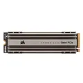 Produktbild: Corsair MP600 CORE 2TB M.2 NVMe PCIe x4 Gen4 SSD (Lesegeschwindigkeitenvon bis zu 4.950 MB/s sowie sequenziellen Schreibgeschwindigkeiten bis 3.700 MB/s, Hochgeschwindigkeitsschnittstelle) Aluminium