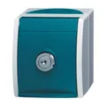 Produktbild: 1St. Busch-Jaeger 20 EWSL-53 SCHUKO Steckdose ocean (IP 44) grau/blaugrün