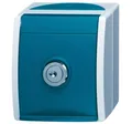 Produktbild: Busch-Jaeger AP/FR SCHUKO© Klappdeckel abschließbar 20 EWSL-53  2CKA002083A0822