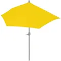 Produktbild: Mendler Sonnenschirm halbrund Parla, Halbschirm Balkonschirm, UV 50+ Polyester/Alu 3kg ~ 270cm gelb ohne Ständer
