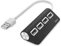 Produktbild: Hama USB Hub 4 Ports High-Speed Datenübertragung, 4x USB-A für Maus schwarz