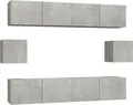 Produktbild: vidaXL 6-tlg. TV-Schrank-Set Betongrau Holzwerkstoff