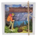 Produktbild: ZauberDeko Geschenkbox Geldgeschenk Wanderer Wanderurlaub Berge Urlaub Reise Geburtstag