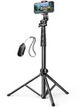 Produktbild: UGREEN Handy Stativ 170cm Stabil und Tragbar Handy Ständer mit Bluetooth Fernbedienung, Smartphone Stative kompatibel mit iPhone 17 16 15 14 Pro Max,14 Pro,14, Galaxy S23 Ultra, S23+, Huawei, GoPro