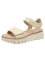 Produktbild: Tamaris Comfort Damen Sandalen flach aus Leder Plateau, Beige (Ivory), 37 EU