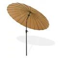 Produktbild: Sonnenschirm Gartenschirm Sonnenschutz Schirm rund Ø 2,5m braun hellbraun