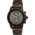 Produktbild: Holzwerk BERNBURG Herren Holz Uhr Chronograph & Tachymeter, braun, grau, gelb