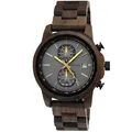 Produktbild: Holzwerk BERNBURG Herren Holz Uhr Chronograph & Tachymeter, braun, grau, gelb