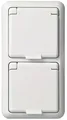 Produktbild: Elso 235414 Steckdose 2-fach komplett 16A, Fashion IP44 Schraubklemme, reinweiß