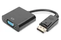 Produktbild: DIGITUS DisplayPort Grafik Adapter, DP zu VGA, Full HD 60Hz, 1920 x 1080 Pixel, 